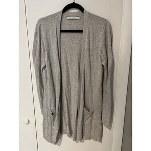 Stitches & Stripes Lillianna Speckled Lightweight Cardigan Size Large Light Gray